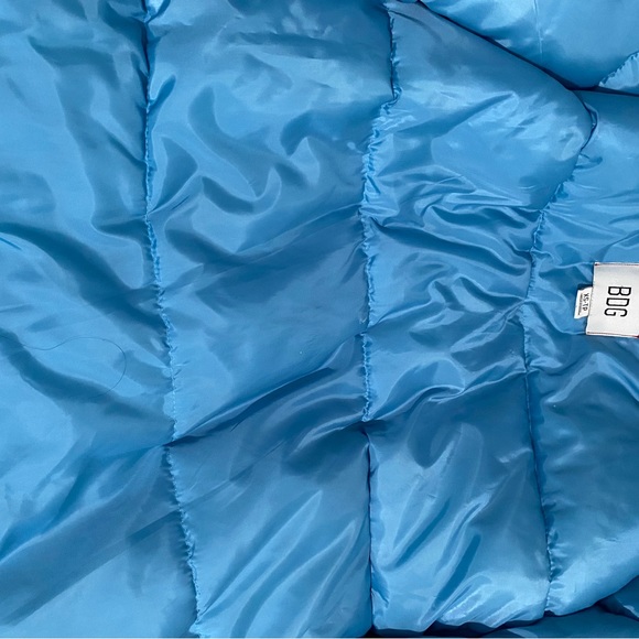 NWT BDG URBAN OUTFITTERS PUFFER JACKET ISLA LIGHTWEIGHT FUNNEL NECK  BLUE XS - Picture 3 of 7